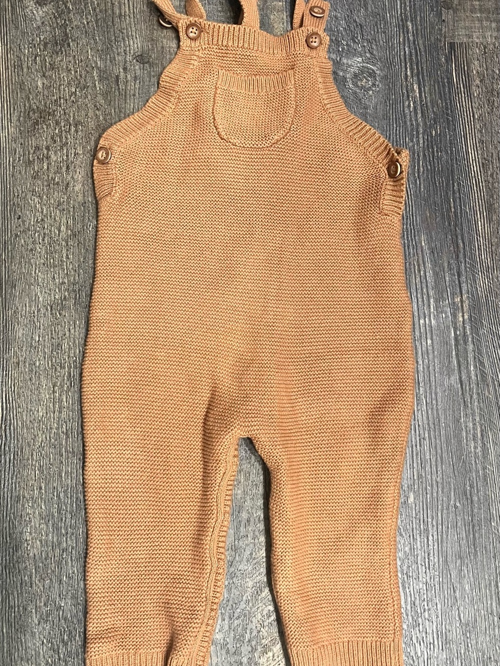 Carter's Baby Knit overalls in Light Brown/Tan